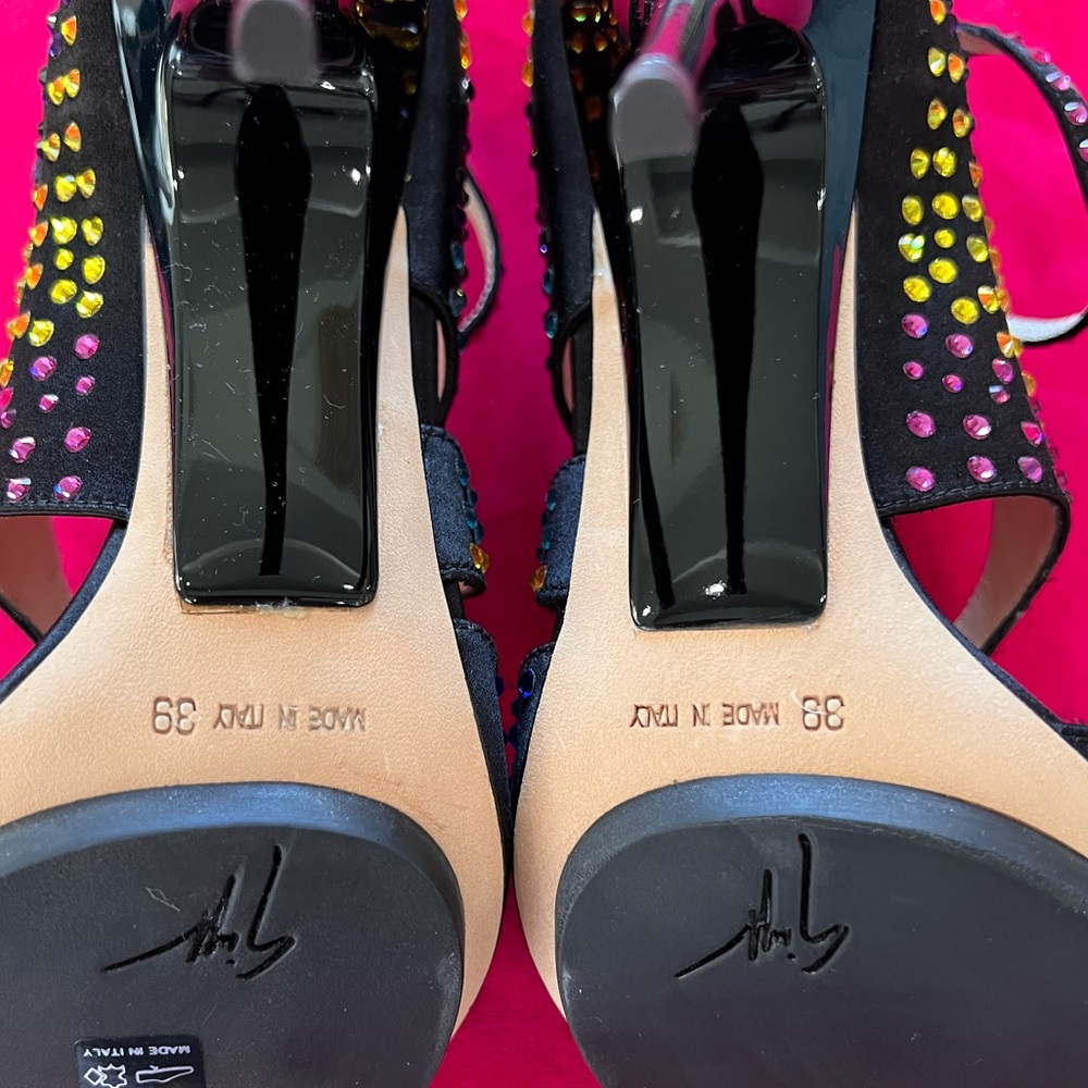 Never worn Giuseppe Zanotti Multi Black, Blue, Yellow, Pink Sandals - Picture 4 of 9